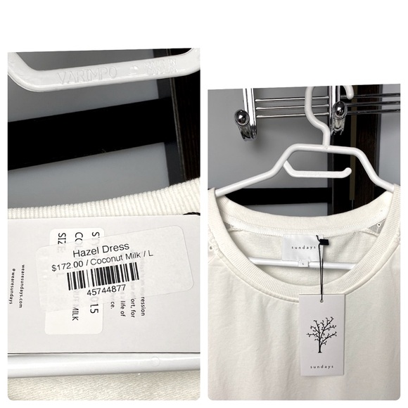 Sundays Hazel Mini Short Dress in Coconut Milk From Anthropologie Size Large - Picture 16 of 17